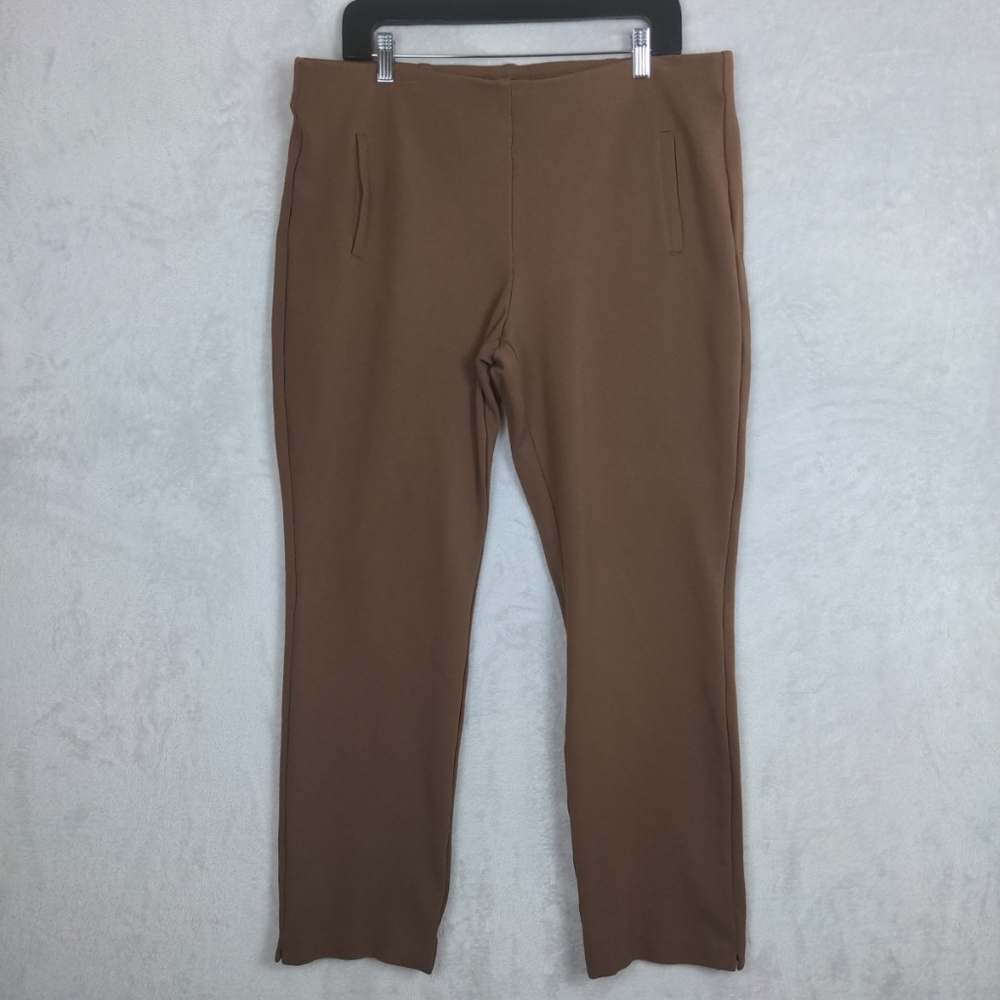 Chico's Dress Pants Women 2.5 (US 14) Brown Pull On No Pockets Office Career